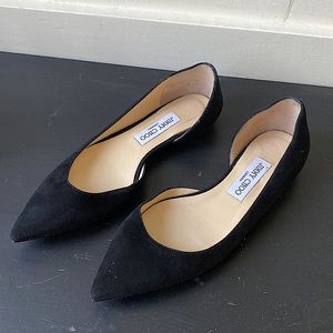 Jimmy Choo Black Suede D’Orsay Flat Size 38 1/2